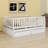 Wood Daybed With Fence Guardrails,Drawers And Split Into Independent Floor Bed-2072608832-2072740434