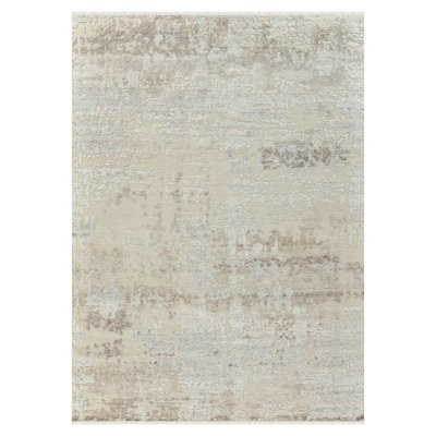 WINSTON Abstract Design Hand-Knotted Sand Area Rug, 8' X 10'