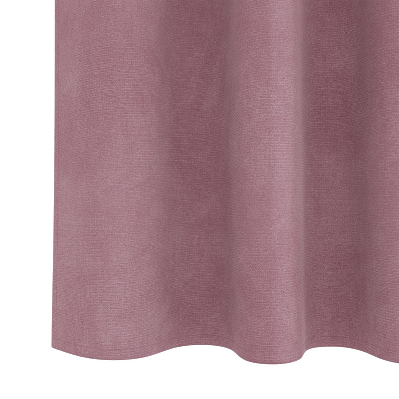 Curtains Polyester 140Cm Sound-Absorbing, Pink, 140cm Width x 245cm Drop