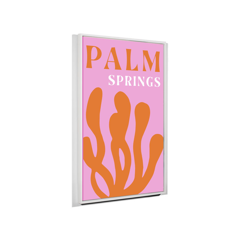 Palm Springs, White Floater Framed, 41" H x 27" W
