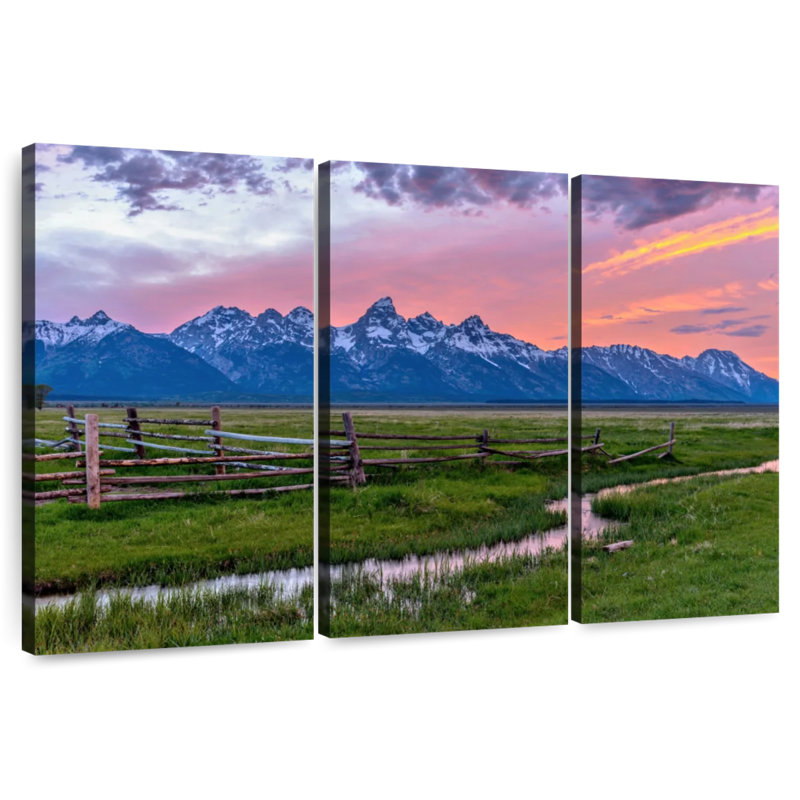 Alvord Grand Teton Sunset Horizon, 42" H x 65" W