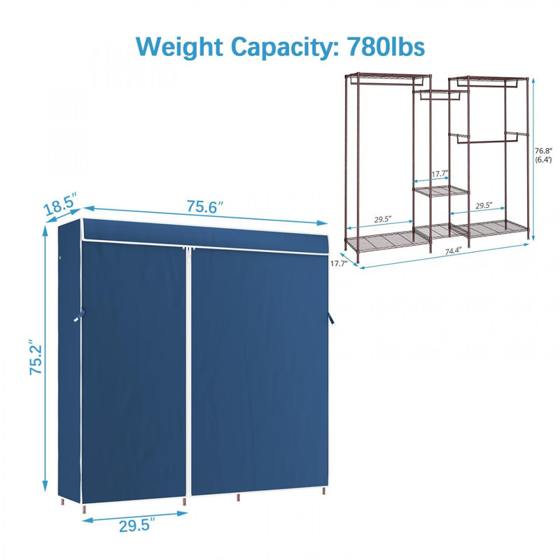 Gernulf 74.4'' Solid Clothing Rack