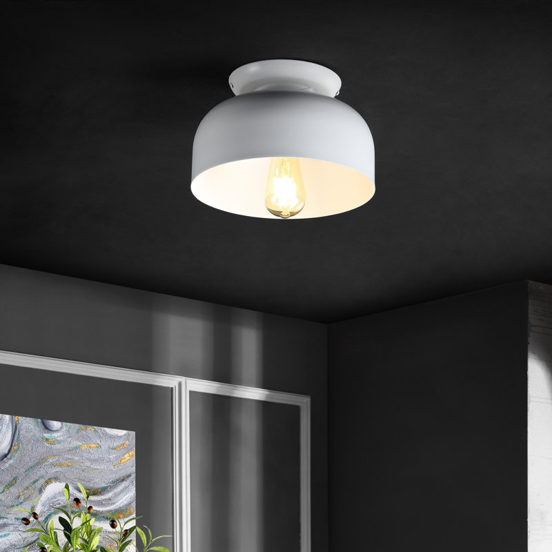 Plafonnier semi-encastré à 1 lumière de 9,88 po Adelinde