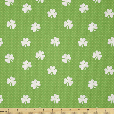 Arteaga Polka Dots Backdrop with Cultural Flowers Clovers Multi-Purpose Fabric