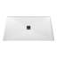Receveur de douche d'angle Streamline GSRB-661-641 de 122 cm x 91 cm en surface solide blanc mat avec bonde centrale