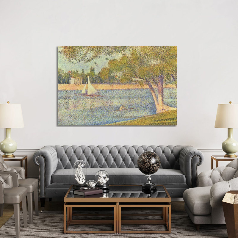 Banks Of Seine - Wrapped Canvas Painting, 152.5 cm H x 101.5 cm W