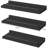 Floating Shelves, 3 Pcs, Black