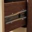Armoire décorative moderne en bois manufacturé abricot crémeux + brun noisette + argent + acier inoxydable-942479587