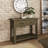 Almerton 2 Drawer Console Hallway Table With Open Shelf – Solid Reclaimed Natural Pine-89846848