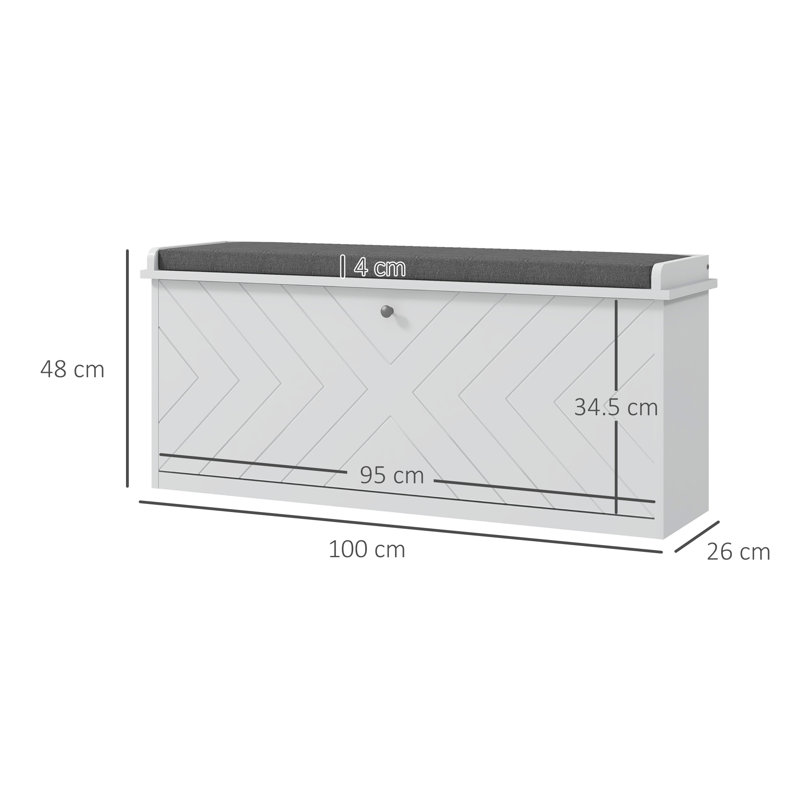 Faynett Polyester Upholstered Storage Bench