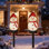 Décorations solaires de Noël, lumières de paysage, lumières de bonhomme de neige extérieures imperméables 
