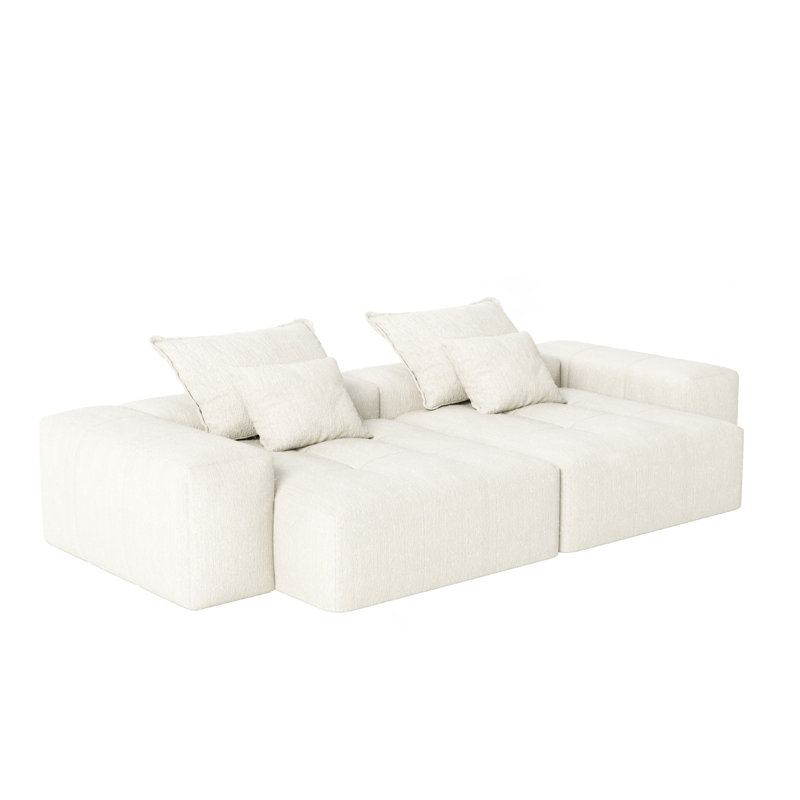 Canapé modulaire surdimensionné Modern, Beige / Blanc