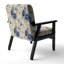 Chaise d'appoint florale Cobalt-6885479