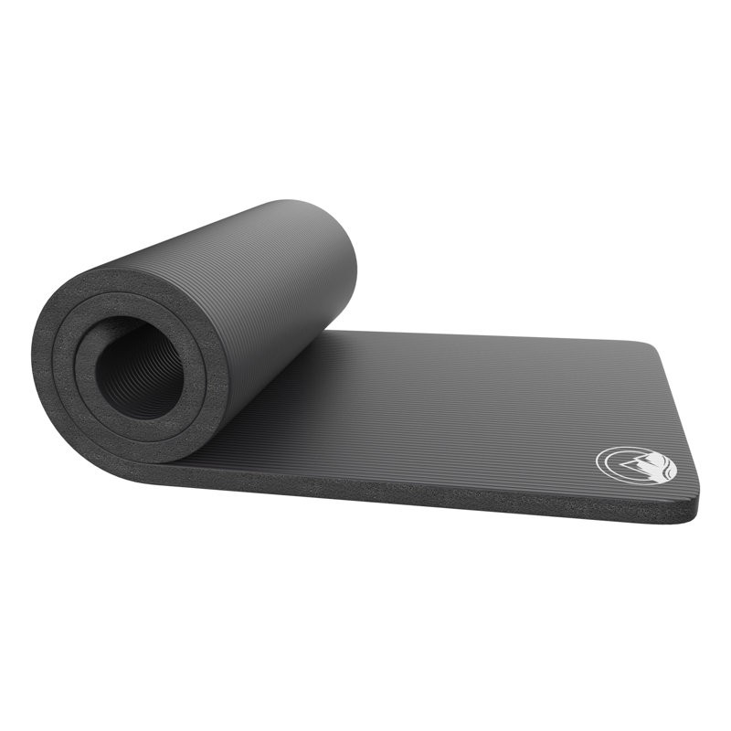Tapis de couchage en mousse pour camping Wakeman Outdoor 1,25 pouces, Noir