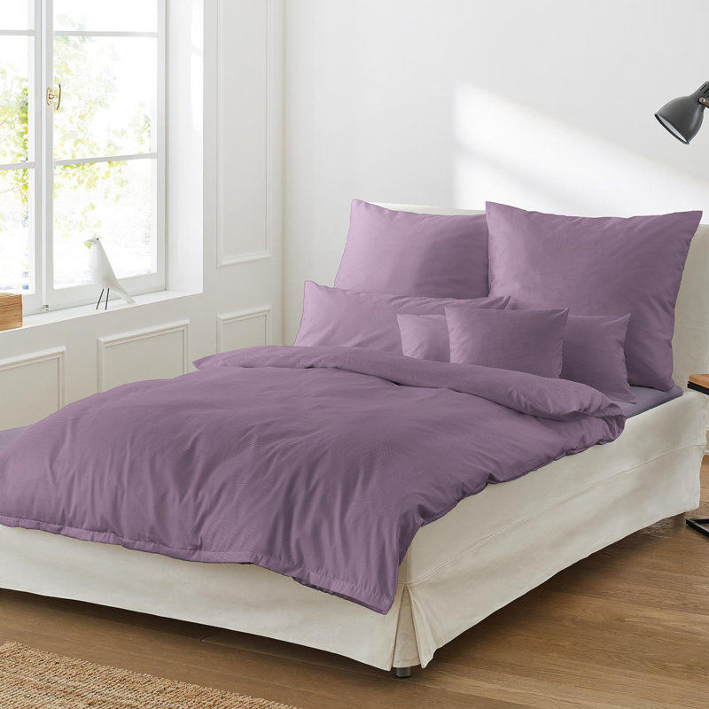 Aspen Duvet Cover Set, 155 x 220cm Duvet Cover + 1 Pillowcase , Purple