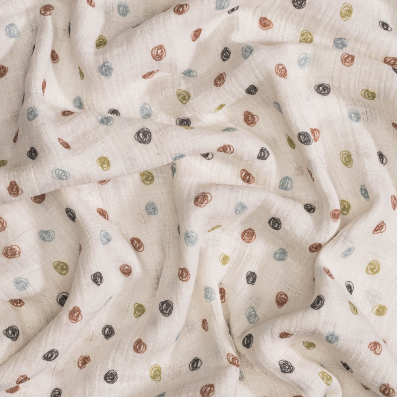 2-pc. Tractor/Dot Swaddle Set