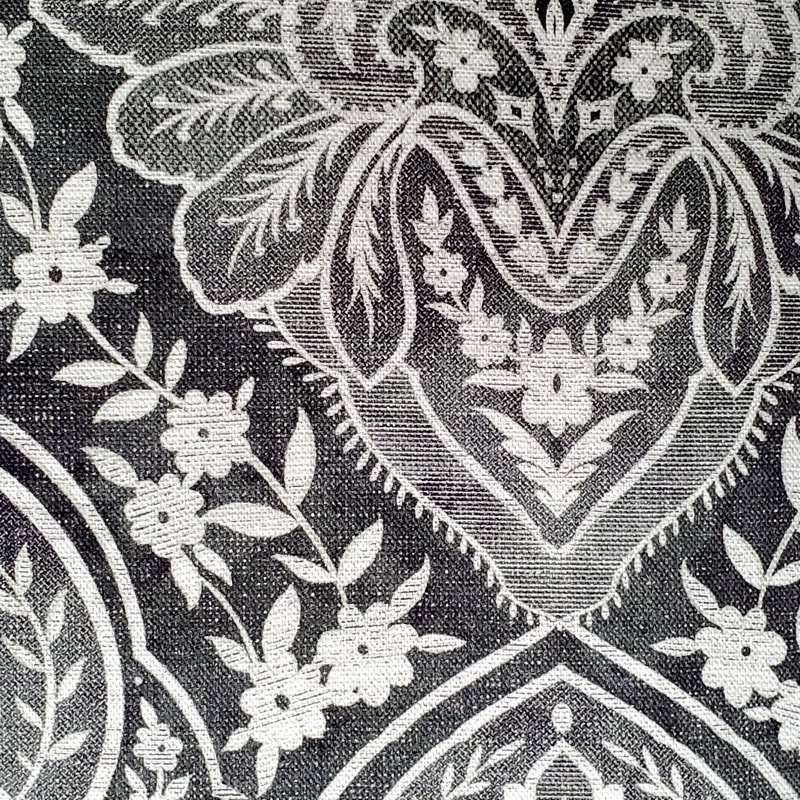 Leone Damask Dark Grey Throw Pillow 21X21, Black