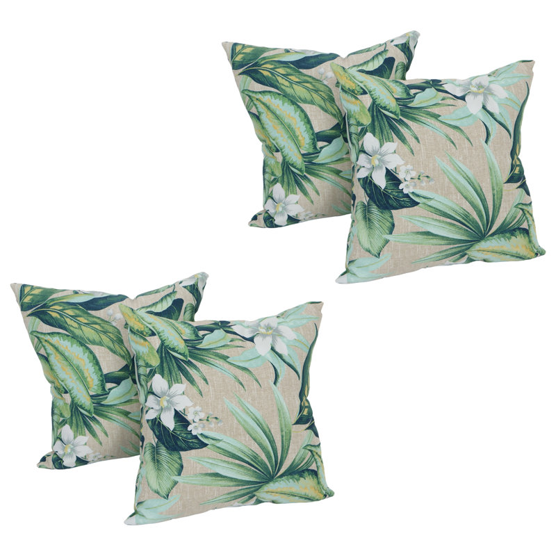 Blazing Needles Indoor/Outdoor Throw Pillow, Tahiti Breeze