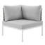 Ensemble de sièges de patio en aluminium à tissage panier 8 pièces Harmony par Modway-58125783-58125781