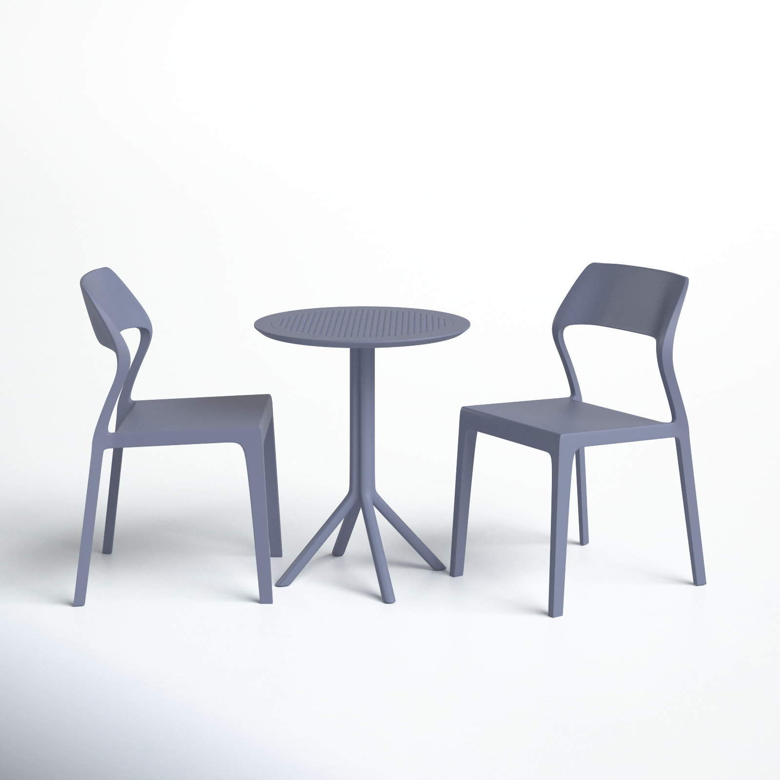 Farrah 24" Patio Bistro Set, Dark Gray