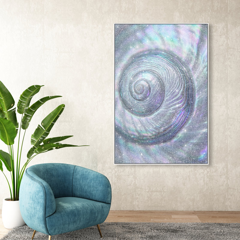 Sea Spiral Print by Oliver Gal, 25"H x 17"W, White Floater Frame