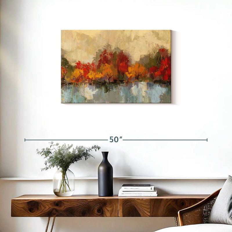 Réflexion de la rivière Avery Autumn, H 20 po x l 30 po