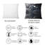 Square,Full Moon In Cloudy Night Sky IV - Nautical & Coastal Printed Throw Pillow-60159465