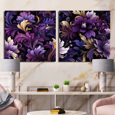 Lowestoft - Floral & Botanical Square Collage Set Of 2