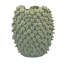 Nina Decorative Vase, Textured Green Ceramic, Abstract Coral, 13 Inch
