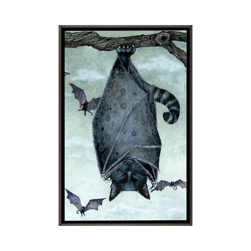 « Chatçon » par Maggie Vandewalle-reproduction d’art, H 60 po x l 40po x P 1,5 po, Toile encadrée de bois rustique foncé