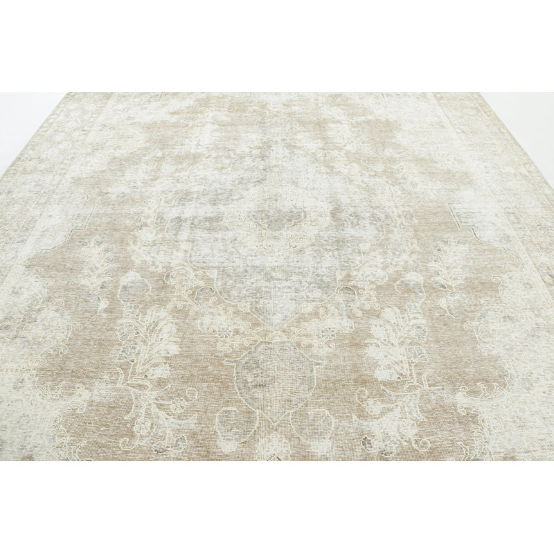 Distressed One-of-a-Kind 9'6X12'0 Hand Knotted Area Rug