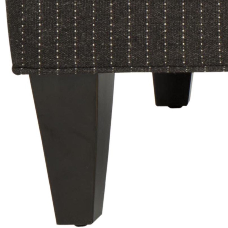 Alfonsino Cotton Upholstered Bench, Dark Gray