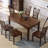 Light Coffee Rectangular Solid Wood Dining Table