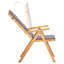 Chaise de patio pliante en acacia avec coussin Otani-498443756
