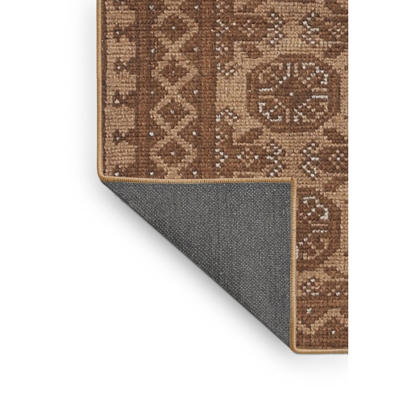 Tapis brun/gris traditionnel Elka, Rectangle 4 pi x 6 pi