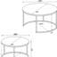 Table basse ronde en marbre artificiel deux pièces Hanover