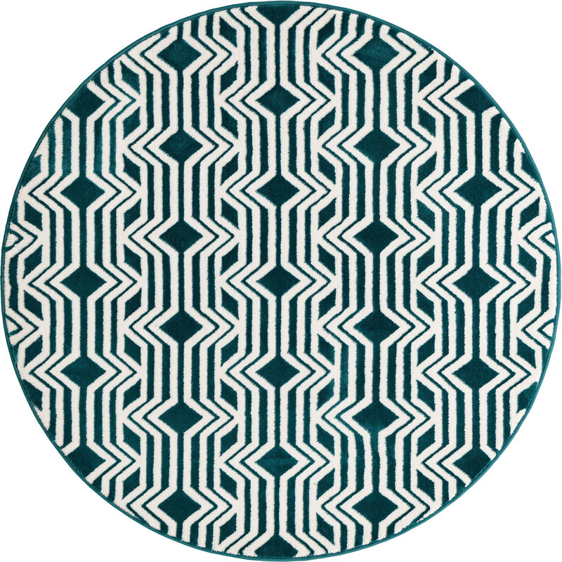 Tapis contemporain brun Bramore, Rond 4 pi