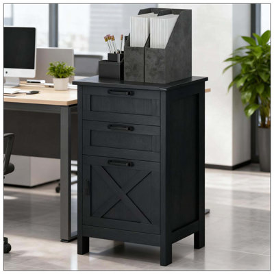 Classeur 3 tiroirs Rustic Farmhouse Office Storage Home Office