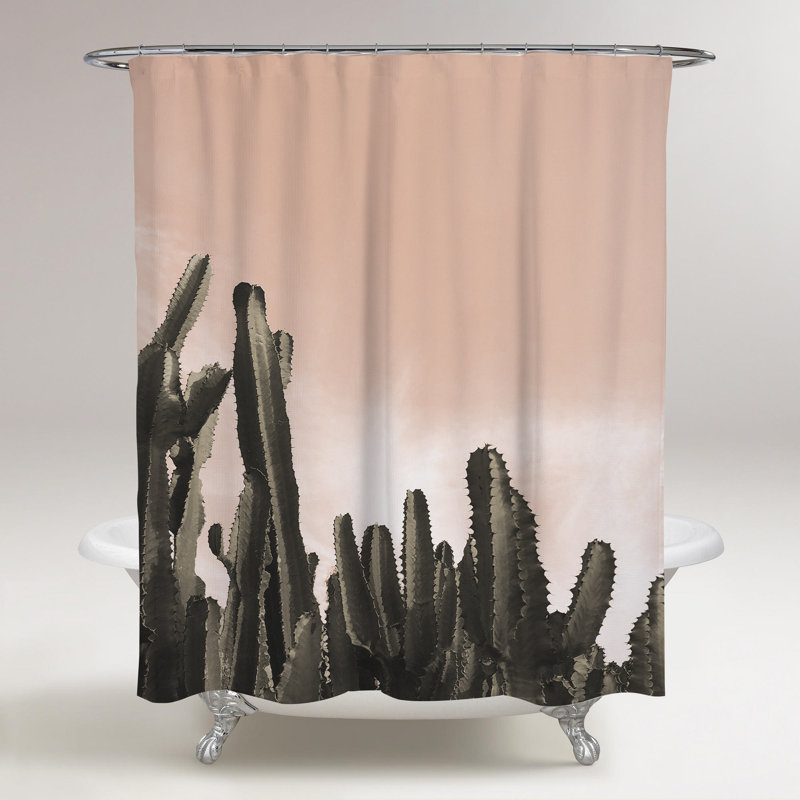 Rideau de douche simple Cactus