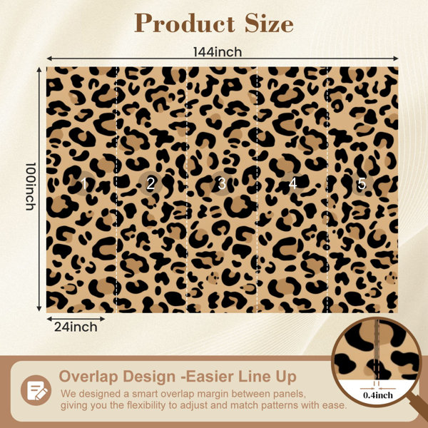 Red Barrel Studio Peel and Stick Wallpaper leopard print seamless ...
