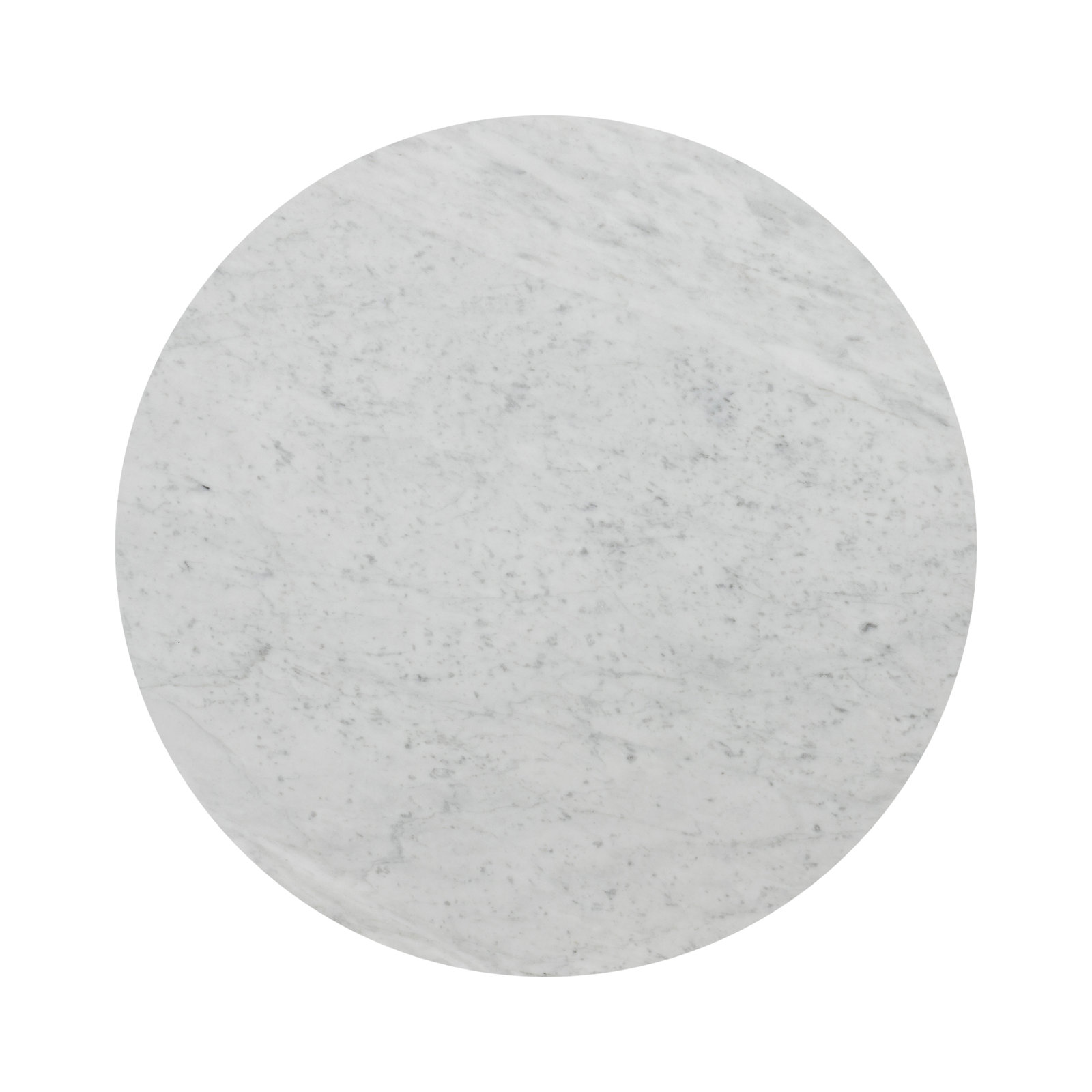 Iddo 25" Genuine Marble End Table, White/Rustic Gray