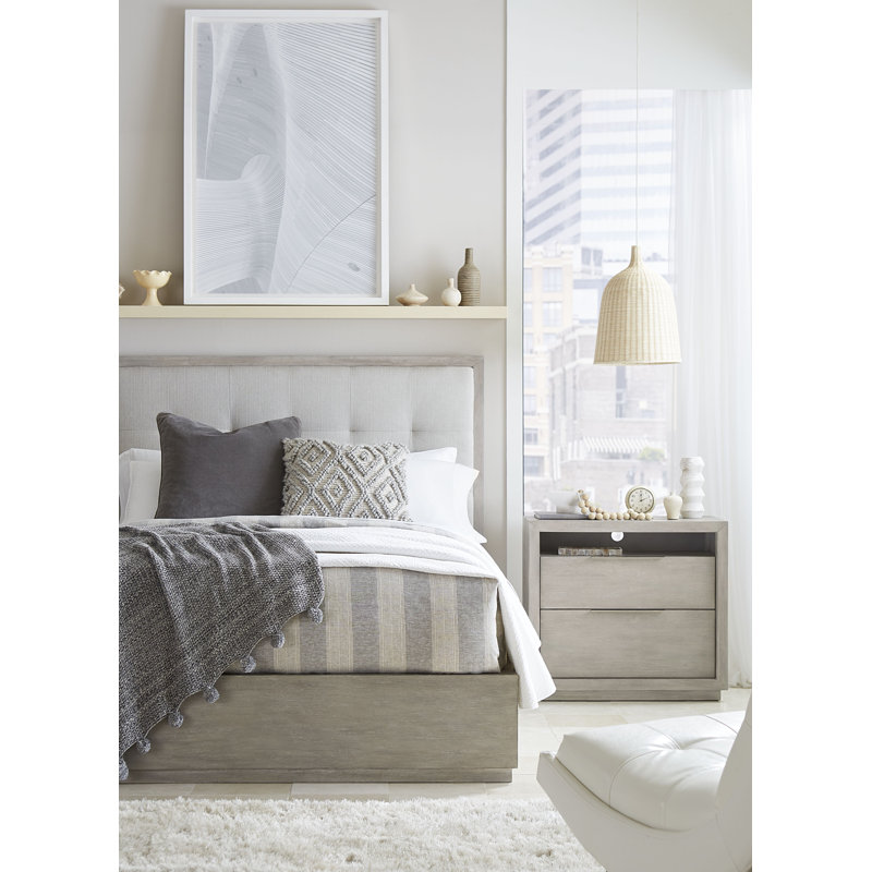 Adlia Upholstered Platform Storage Bed, Queen, Bella Gray