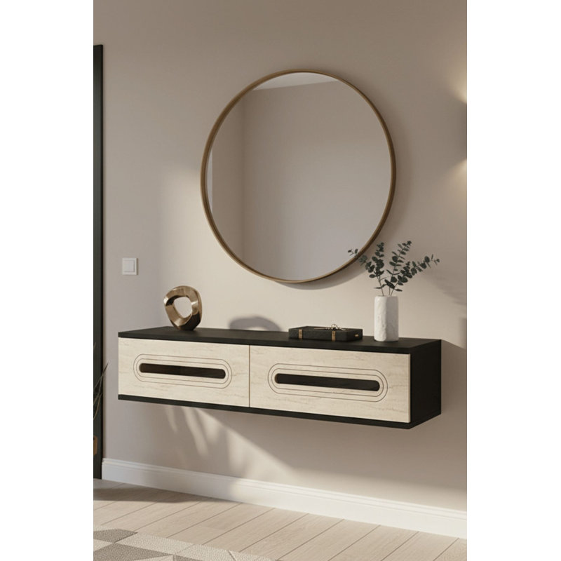 Commode, Black/Beige