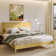 Solid Wood Bed Frame with Headboard,  800lbs Capacity Scandinavian Platform Bed 5 Years Warranty, Non-Slip and Noise-Free