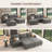 Anureet U Shaped Modular Sectional Sofa with Storage Ottman-1701363683