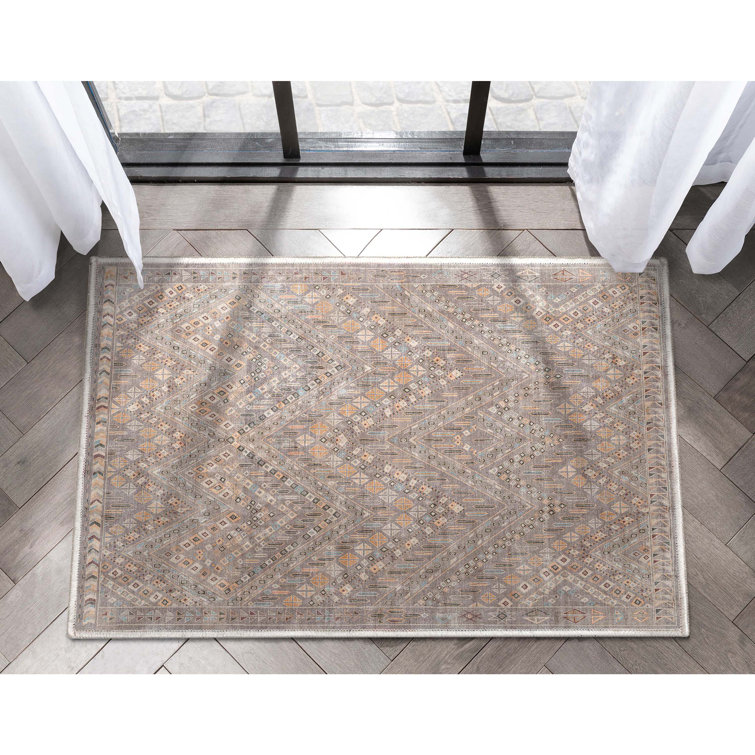 Tapis à chevrons gris Ervin Anya