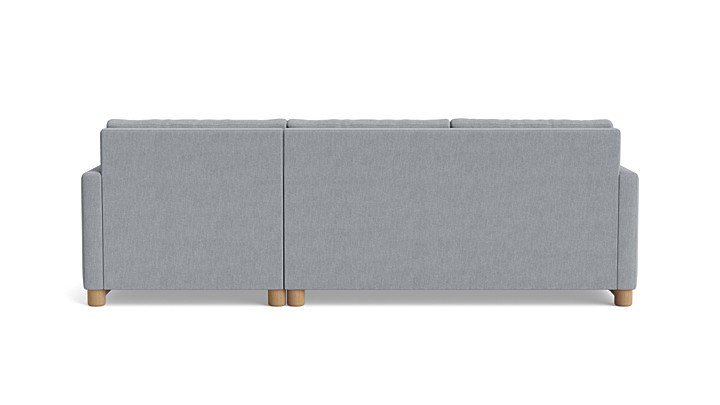 Reve Sofa with Chaise (112"), Chaise On Right, Performance Weave - Zinc