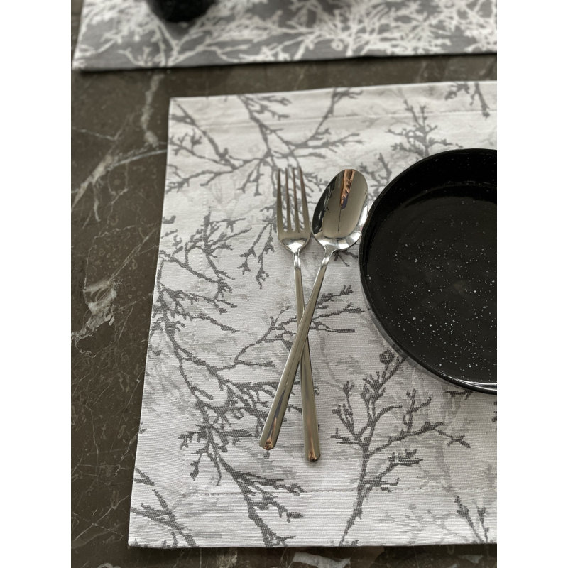 Branch Placemat - Charcoal Grey