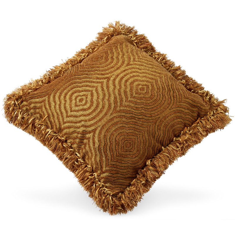 Sundown Scene Fringed Throw Pillow