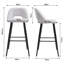 Milda Upholstered Counter Stool with Metal Frame